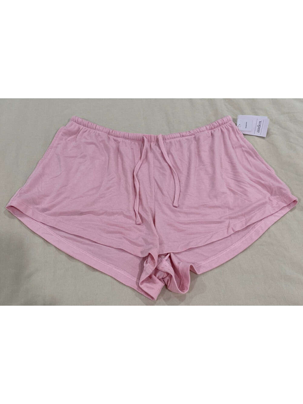 Auden Sleep Shorts Women's Medium Pink Jersey Drawstring Lounge Sleepwear NWT
